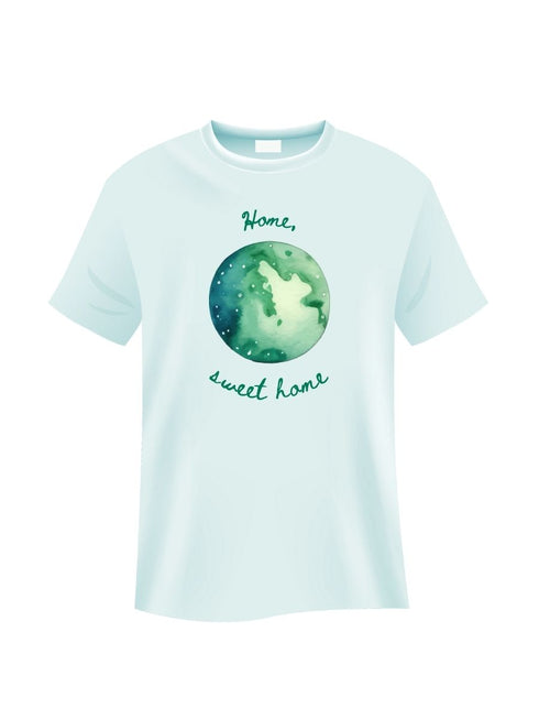 Cotton t-shirt Earth print (Care)